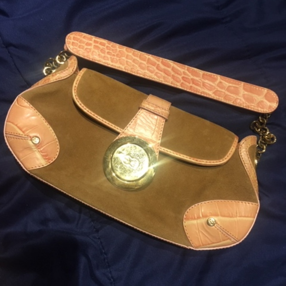 Escada suede/coral handbag